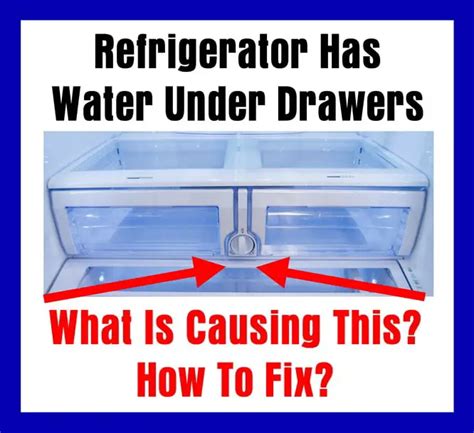 water under crisper drawers in refrigerator samsung|Refrigerator Has Water Under Drawers